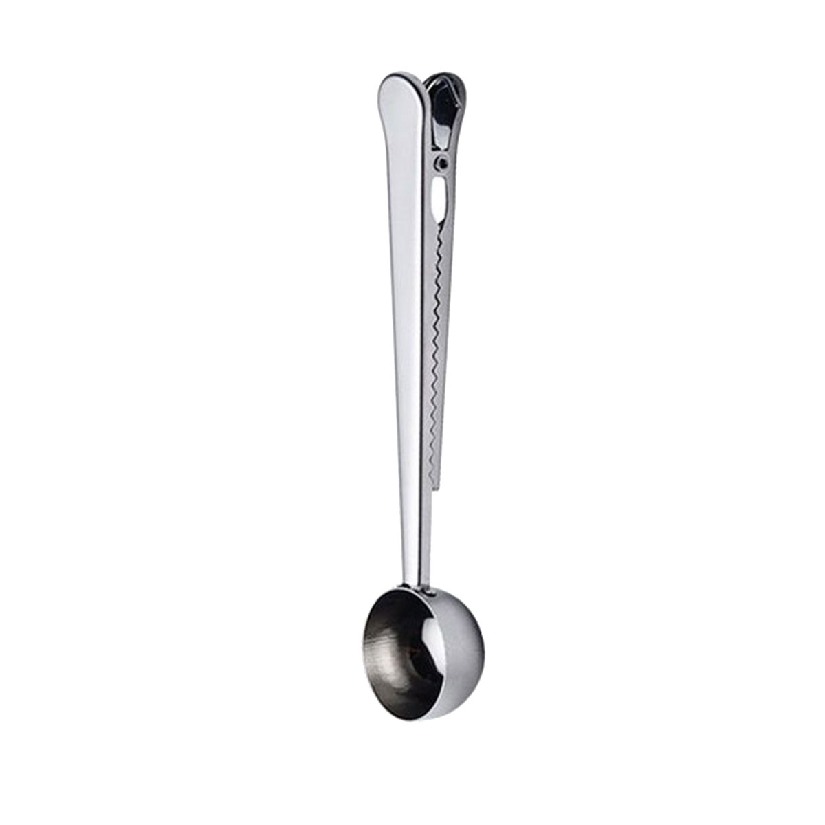 Pince avec cuillre doseuse en inox argent