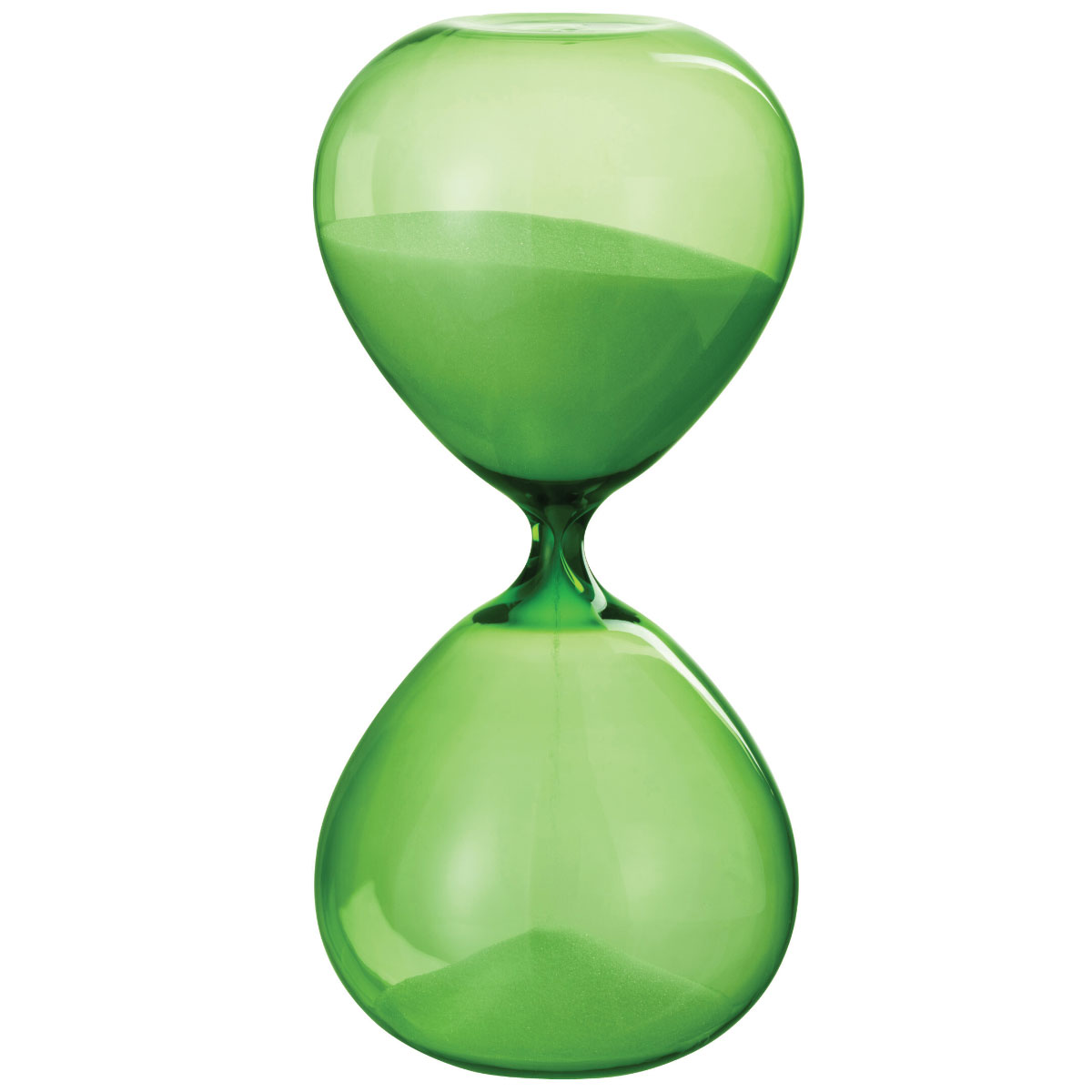 Grand Sablier de Dcoration Vert en Verre