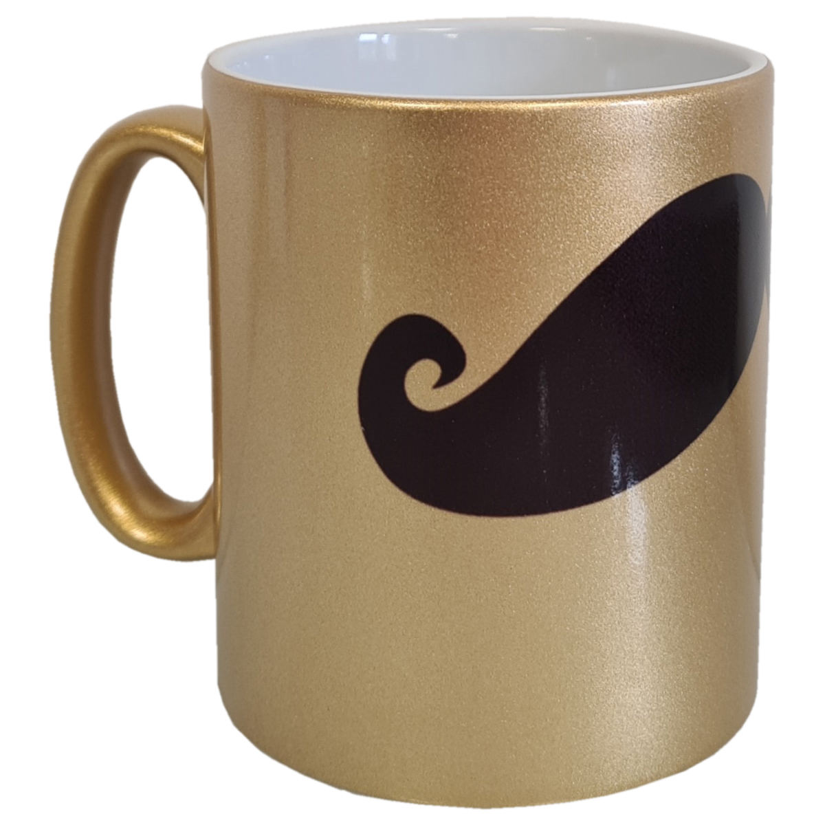 Mug moustache dor� 300 ml en c�ramique cadeau homme