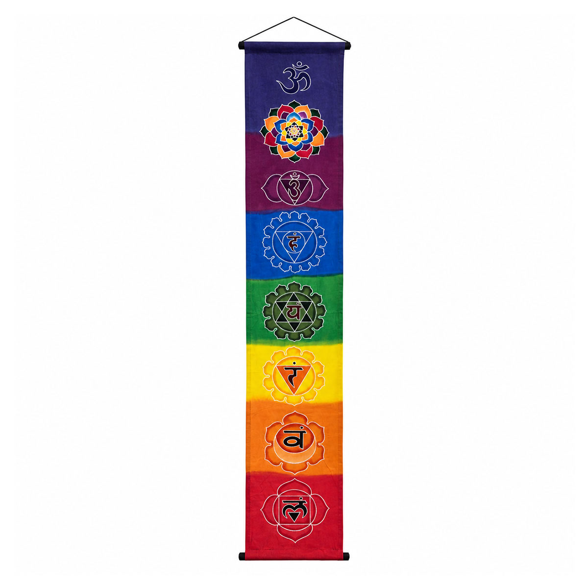 Banni�re murale 7 chakras � suspendre 33 x 180 cm