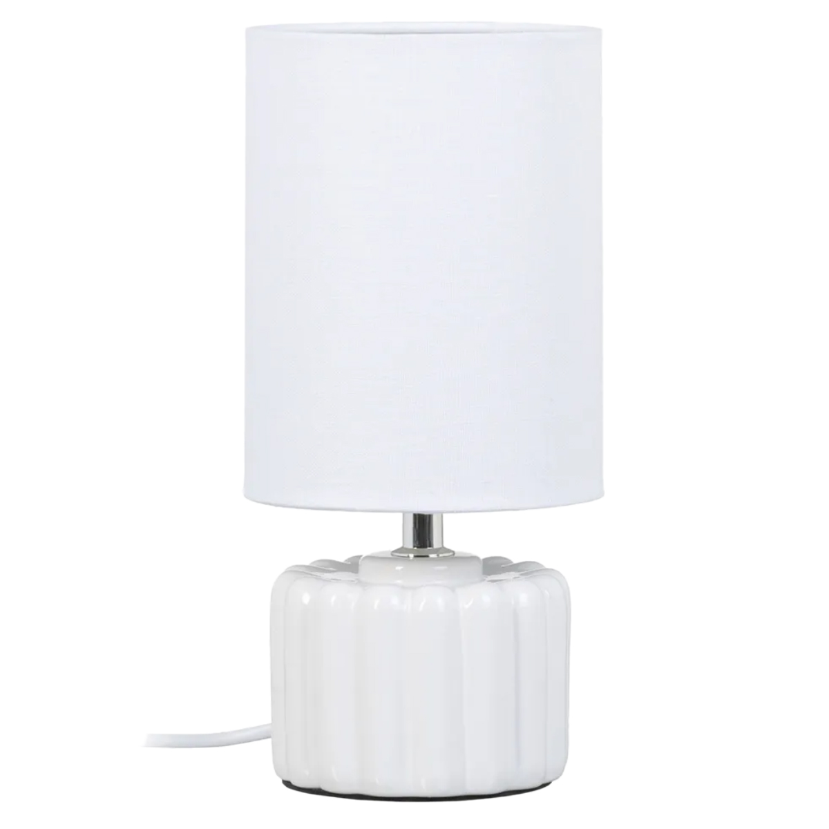 Lampe avec abat jour blanc - 28 cm