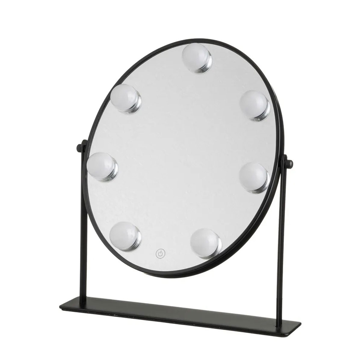 Miroir vanity LED noir avec 8 lumi�res