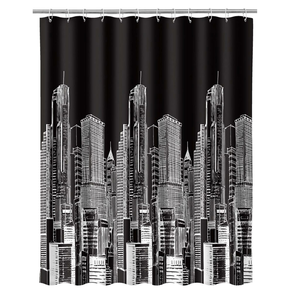 Rideau de Douche City Noir