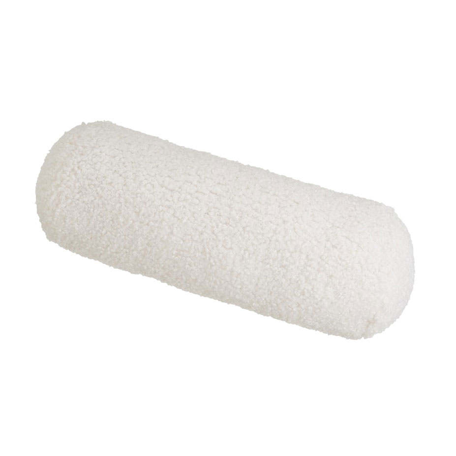 Coussin Sherpa Boucl Polyester Naturel 45 x 18 cm