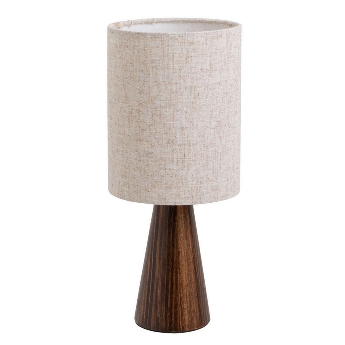 Lampe en bois et abat-jour en lin  style naturel