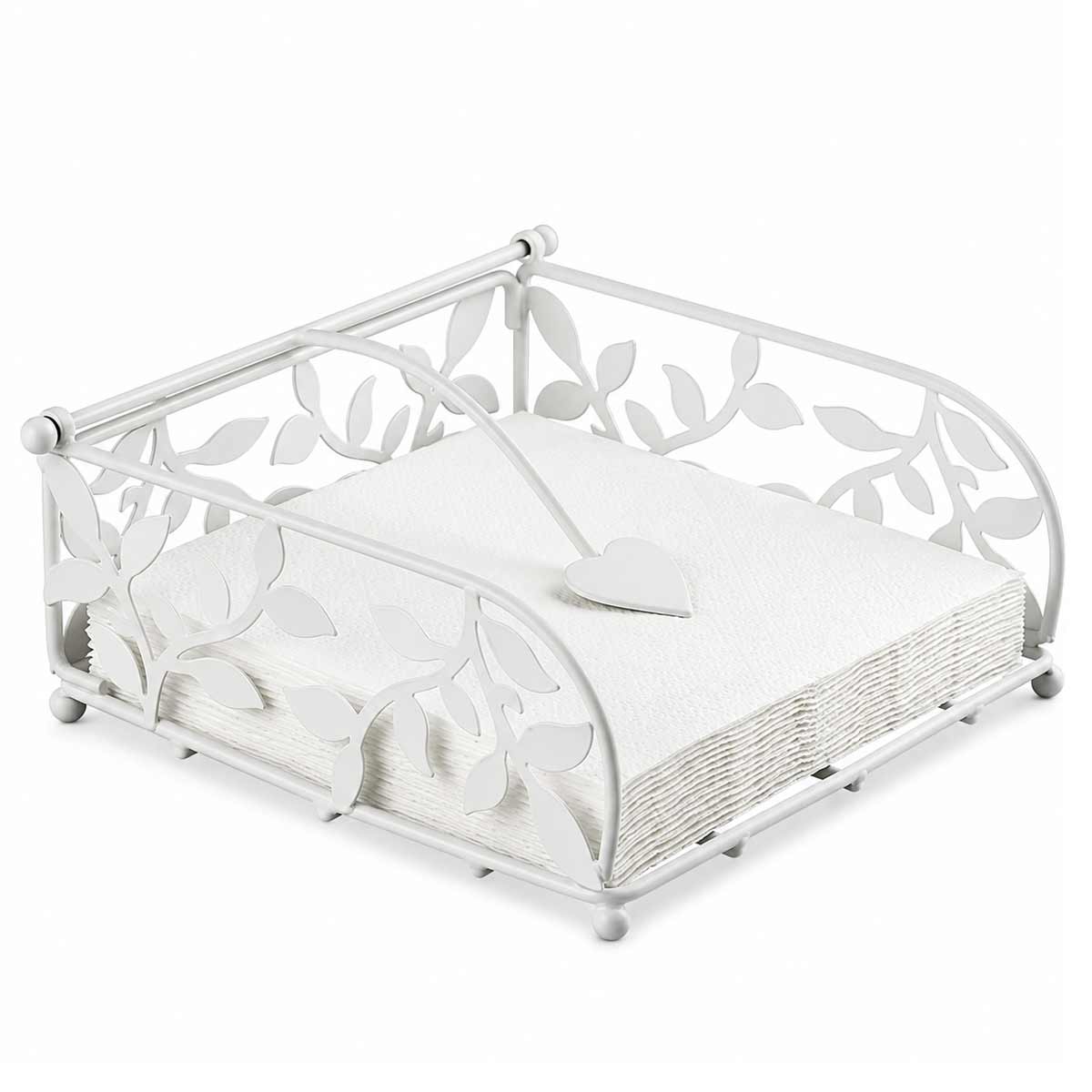Porte-serviettes branches en m�tal blanc