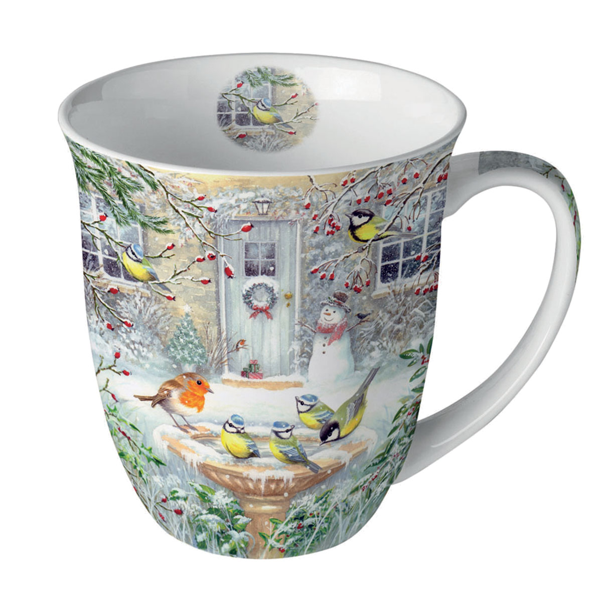 Mug en porcelaine Oiseaux de Nol  0,4 litre