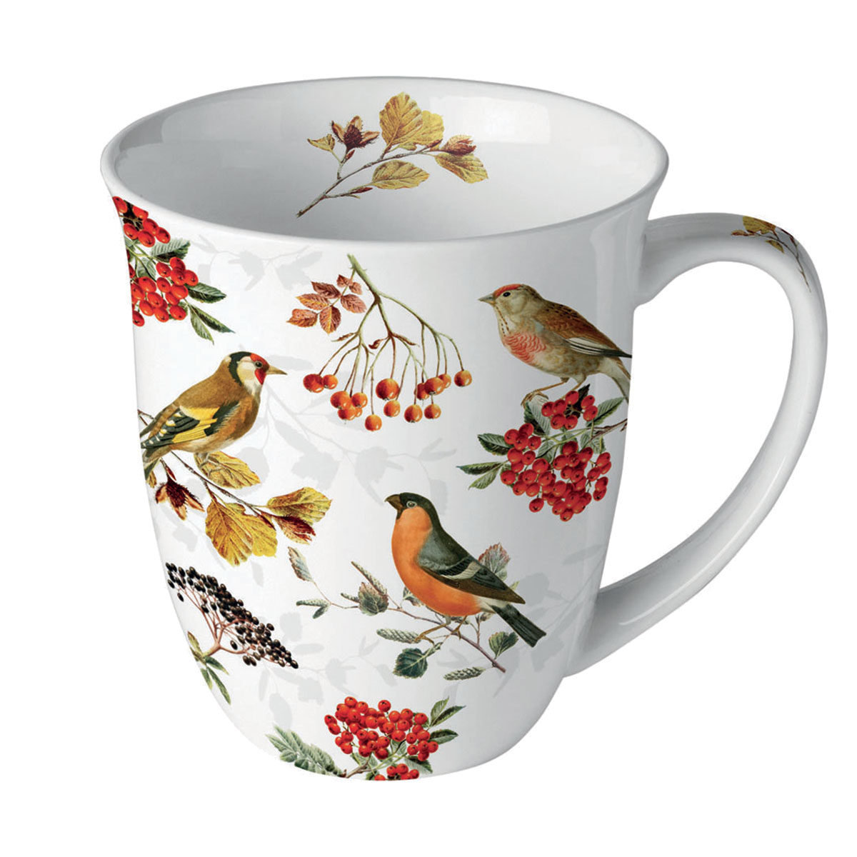 Mug en porcelaine Oiseaux dautomne  0,4 litre