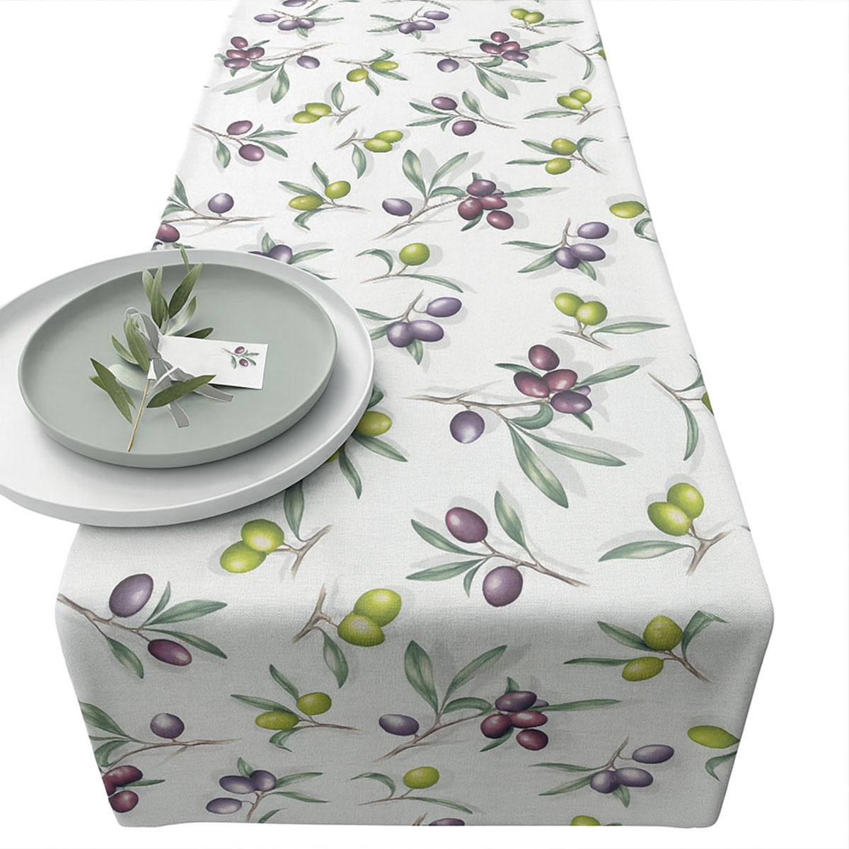 Chemin de table Olives 40 x 150 cm