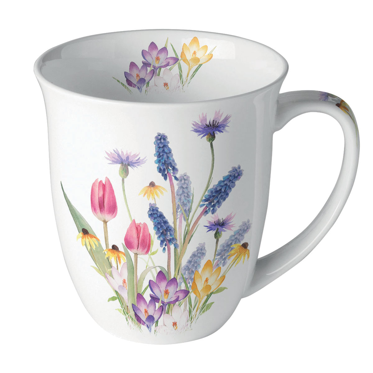 Mug en porcelaine Fleurs de printemps  0,4 litre
