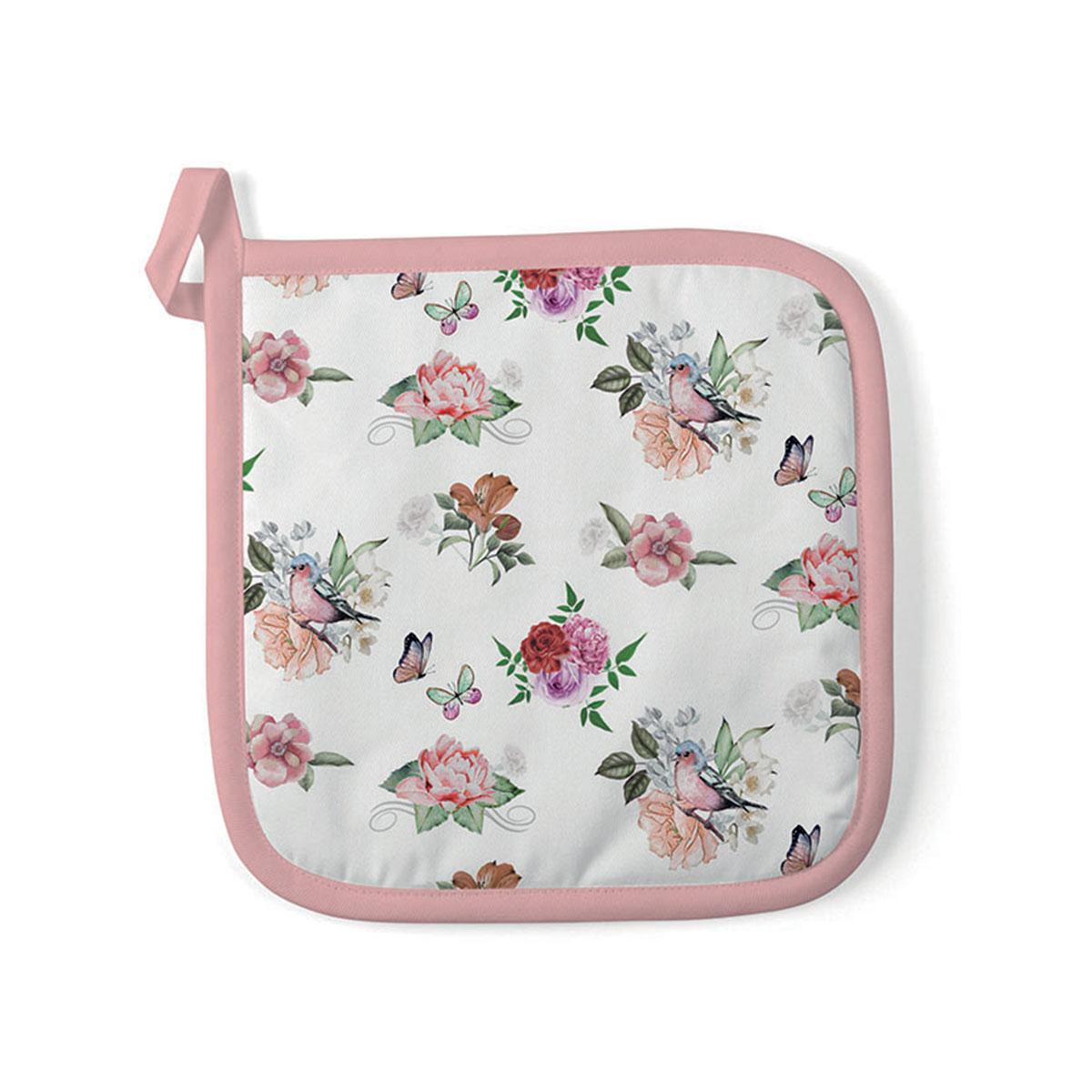 ManManique de Cuisine Charlotte Fleurs, Oiseaux et Papillons