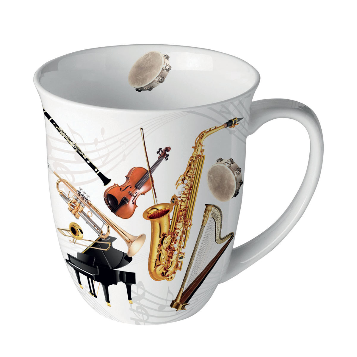 Mug en porcelaine fine  Instruments de musique