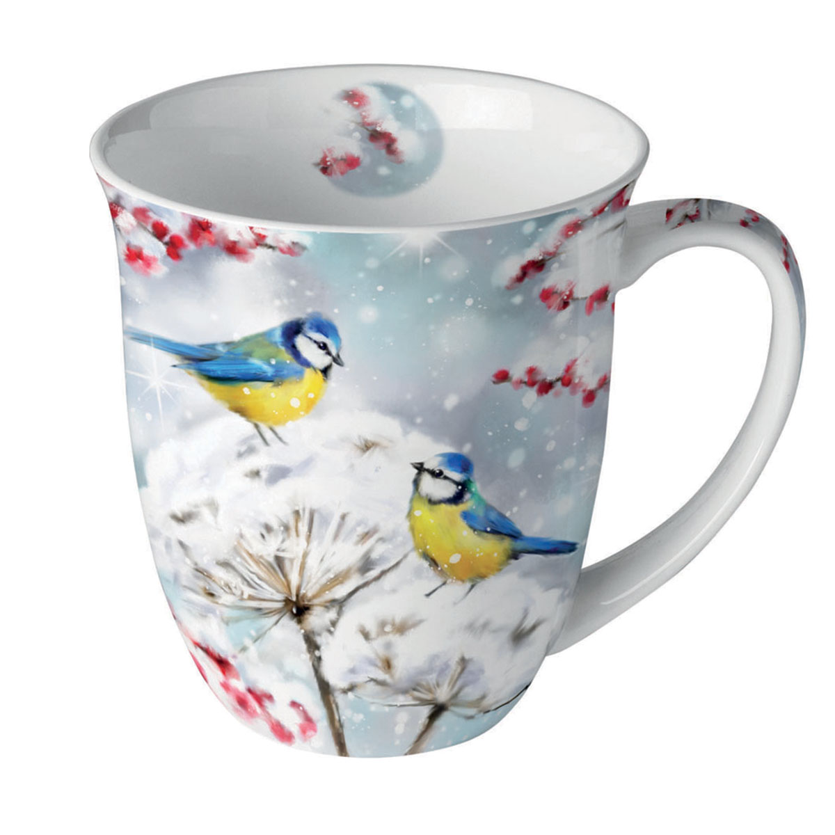 Mug en porcelaine Msanges en hiver  0,4 litre