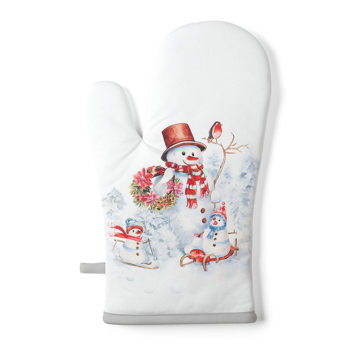 Gant de cuisine de Nol Bonhommes de Neige  18 x 30 cm