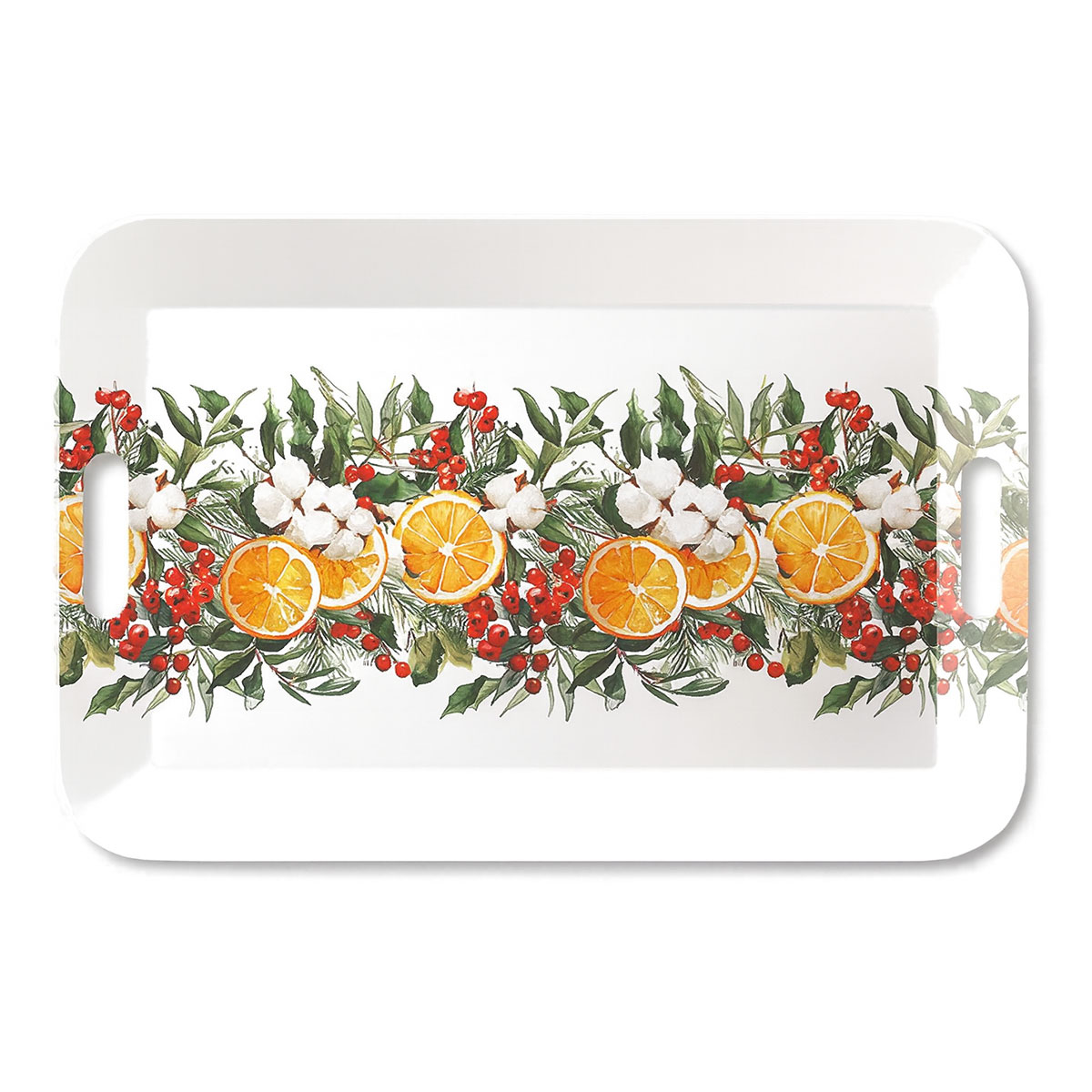 Plateau rectangulaire Fruits dHiver  46,5 x 32,5 cm