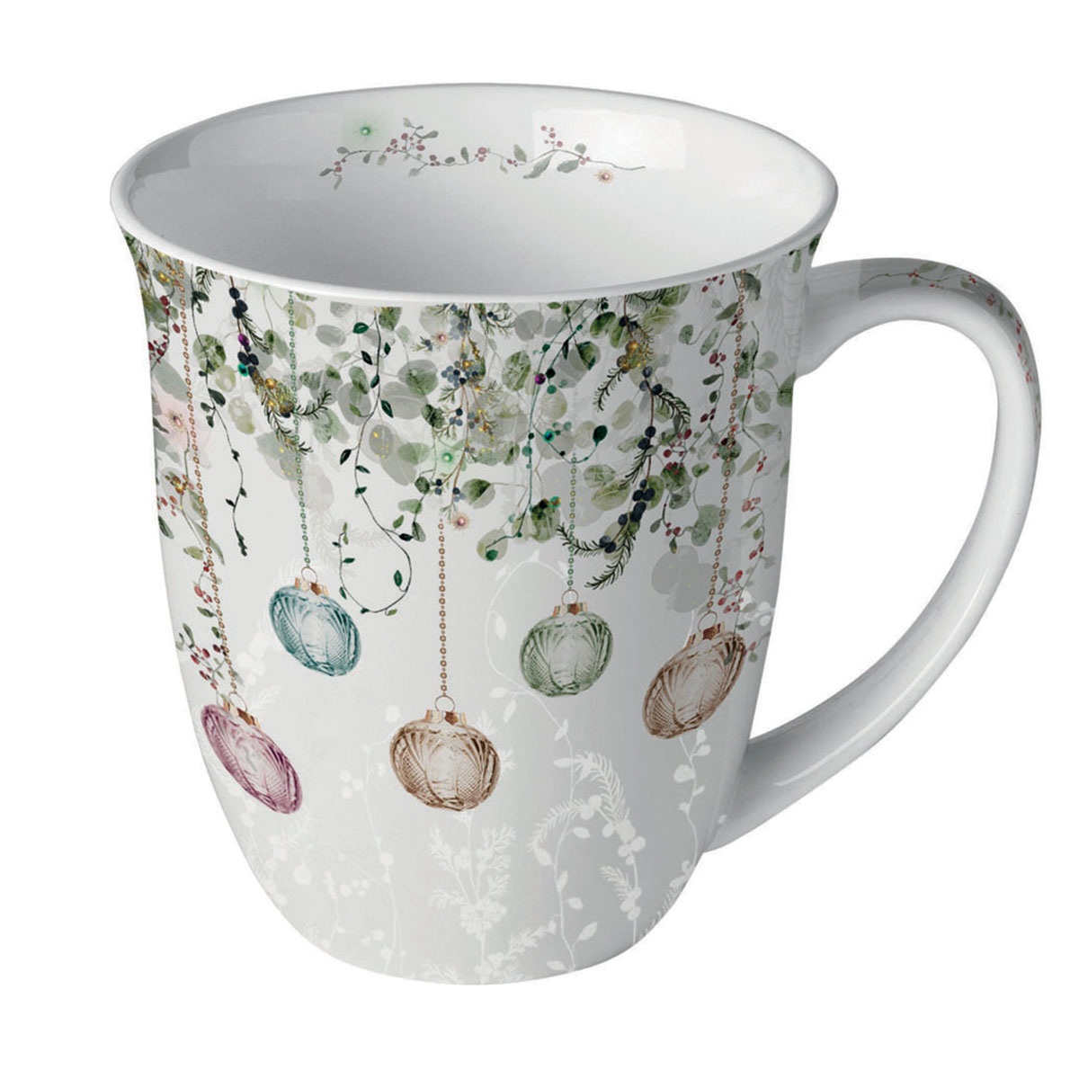 Mug en porcelaine Nol Boules de Nol  Gris