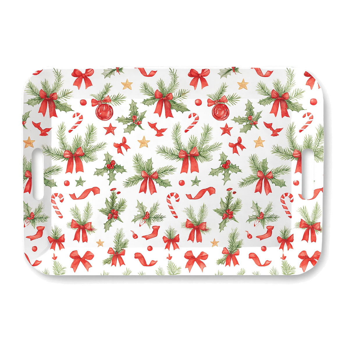 Plateau rectangulaire Nol Rubans et Houx  46,5 x 32,5 cm