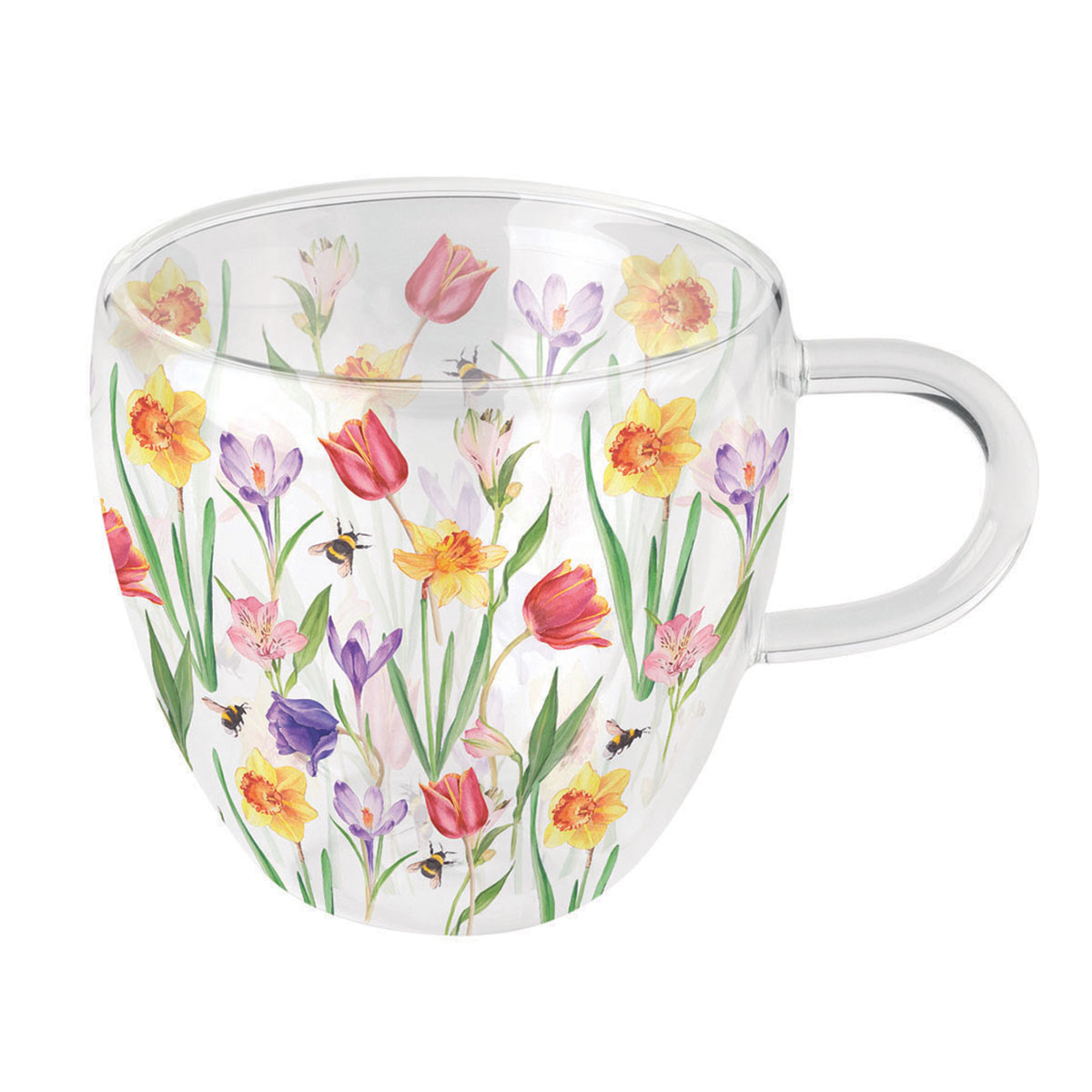 Tasse  Th Double Paroi  Fleurs du Printemps