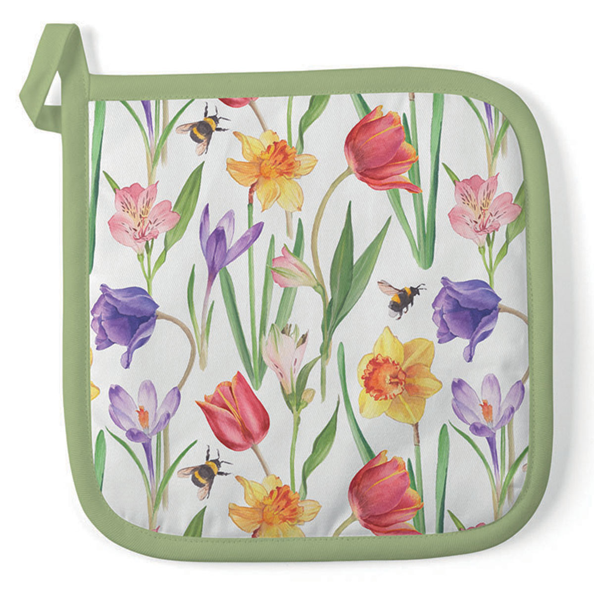 Manique de cuisine Fleurs printani�res 20 x 20 cm