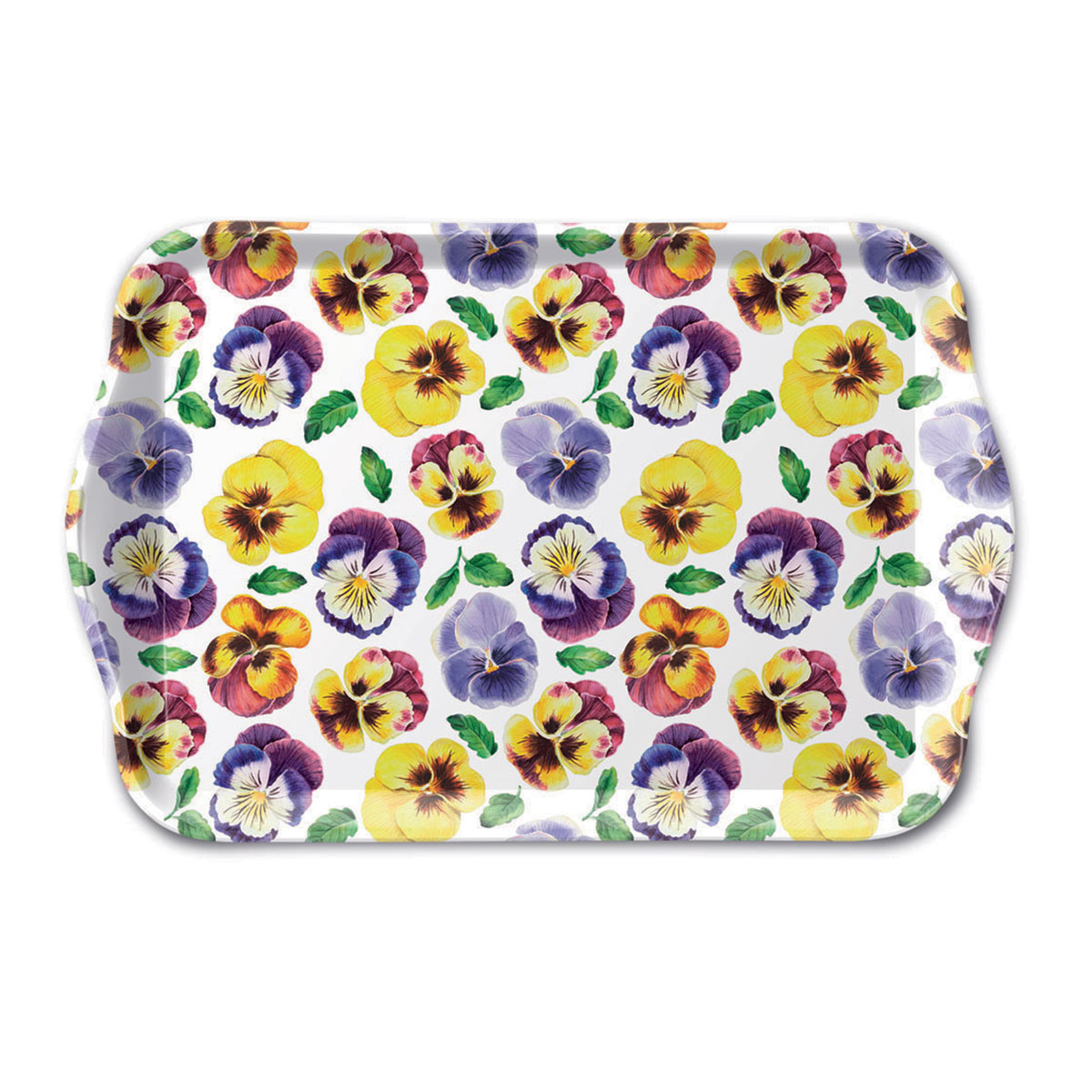 Mini plateau rectangulaire en mlamine  penses multicolores
