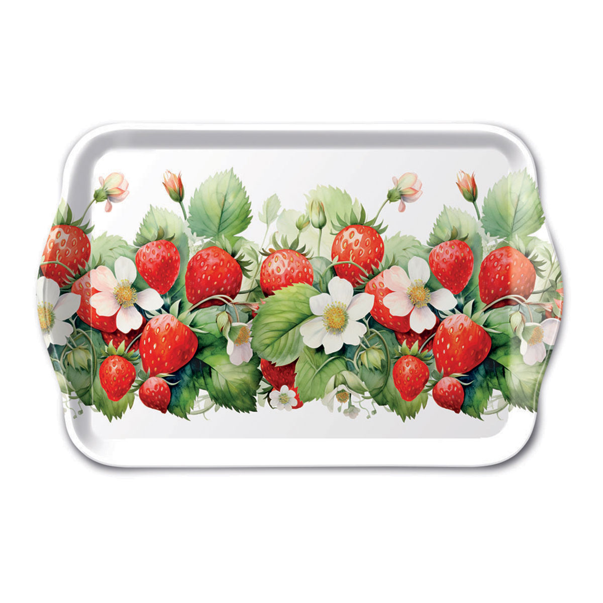 Mini plateau fraises et fleurs