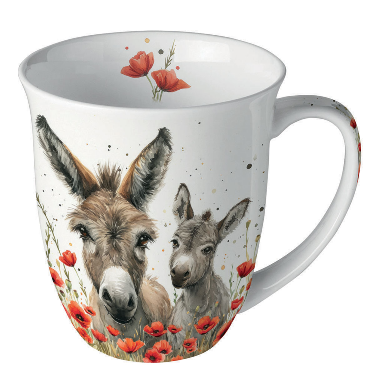 Mug nes et coquelicots en porcelaine fine 400 ml