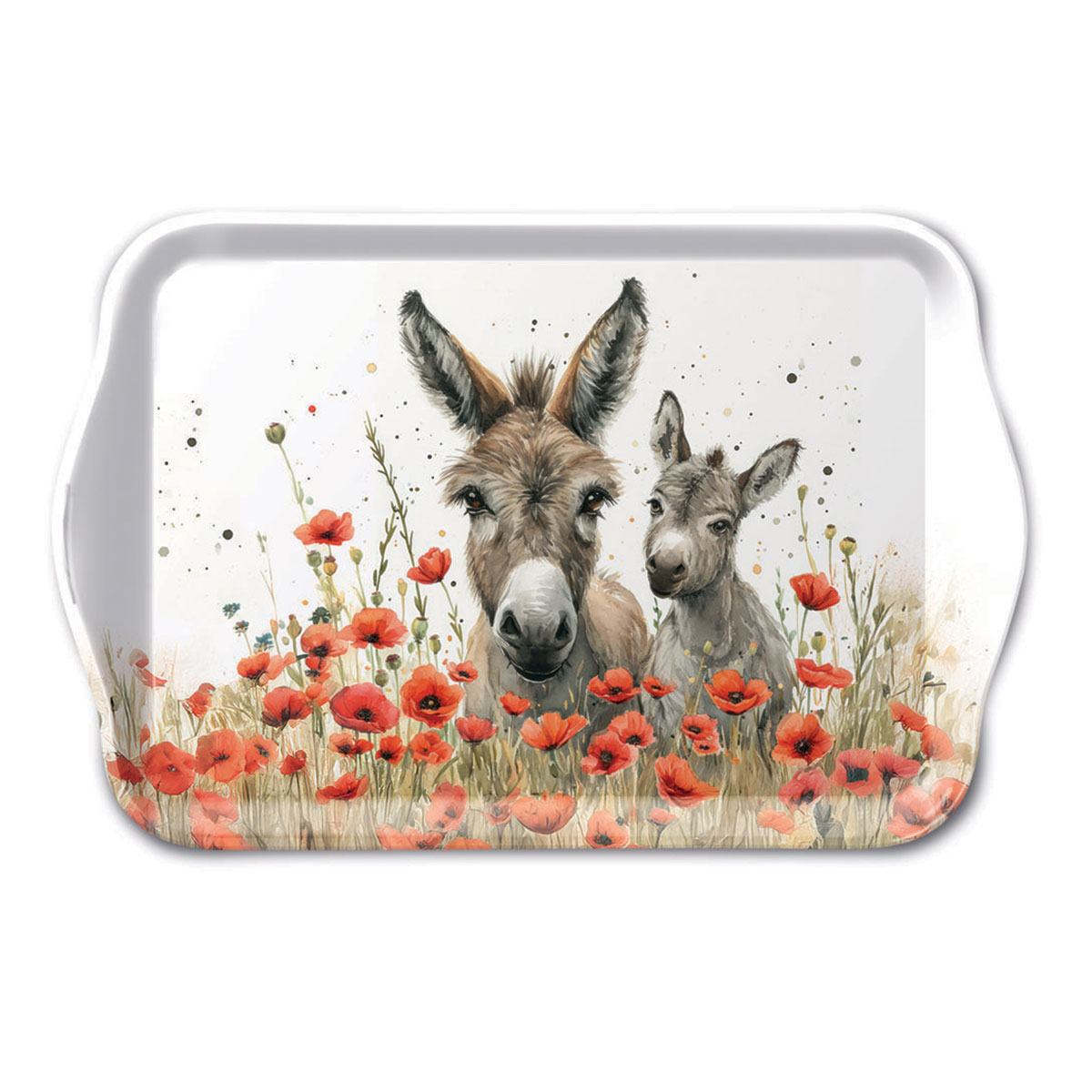 Mini plateau rectangulaire nes et coquelicots