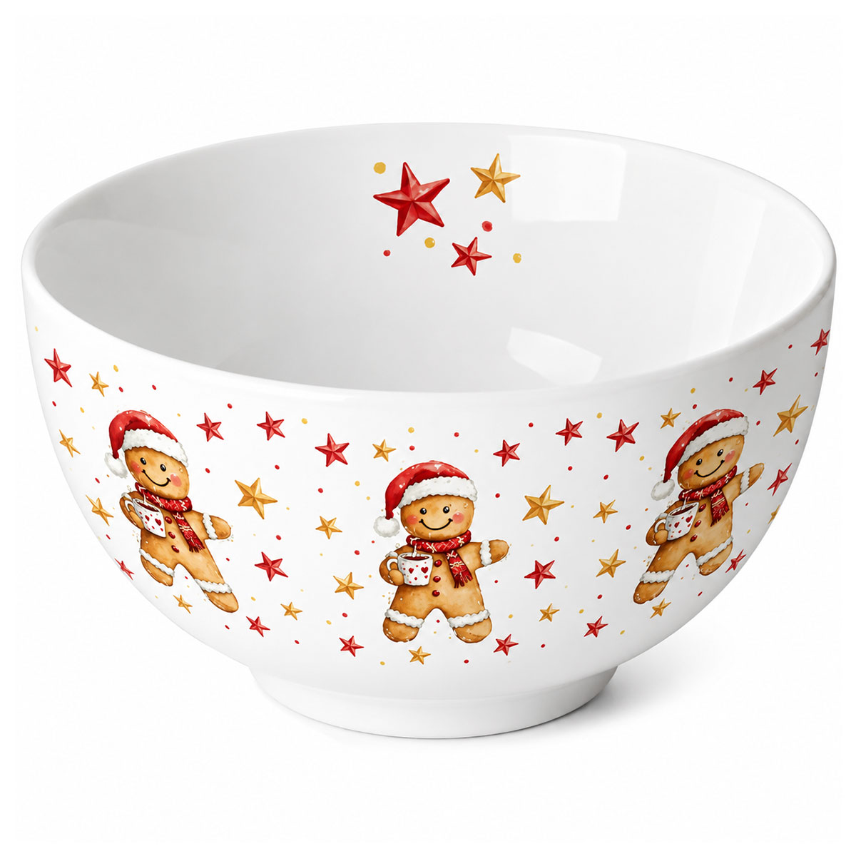 Bol en porcelaine fine d�cor Bonshommes Pain d'�pices