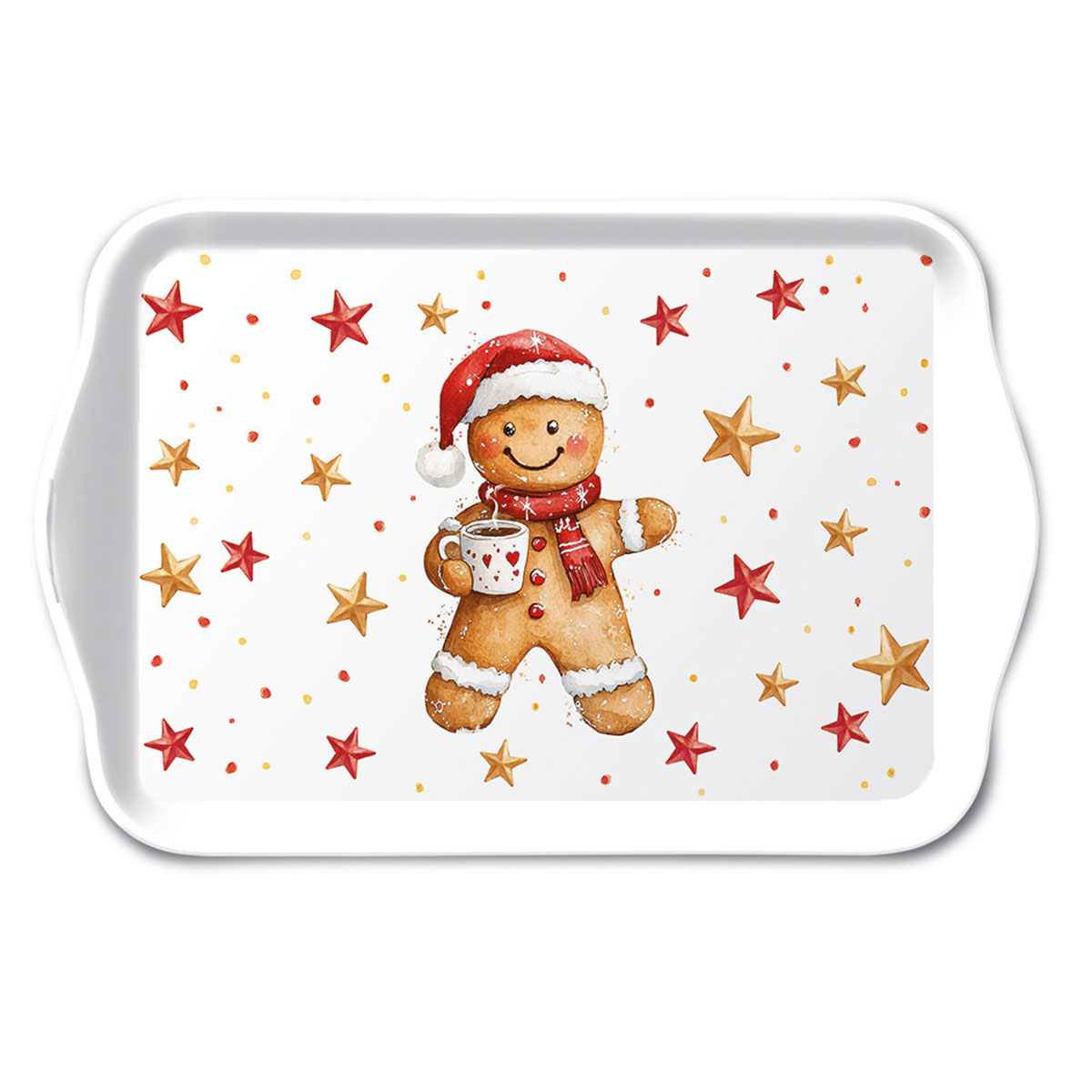 Mini-plateau en m�lamine Bonhomme Pain d'�pices de No�l