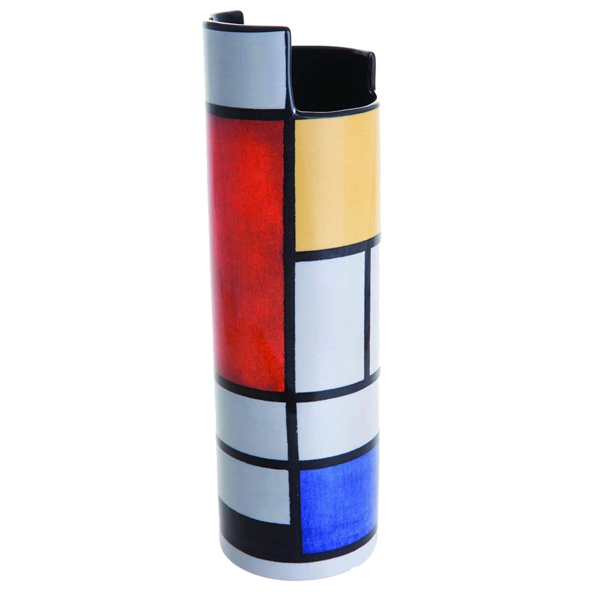 Vase Silhouette d'Art - Composition par Mondrian 25 cm