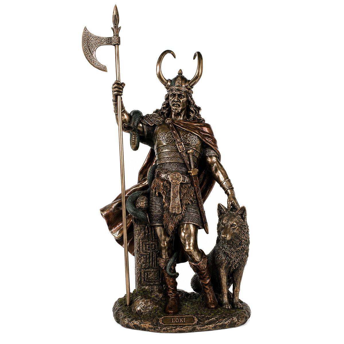 Statue Loki en r�sine aspect bronze 32,5 cm