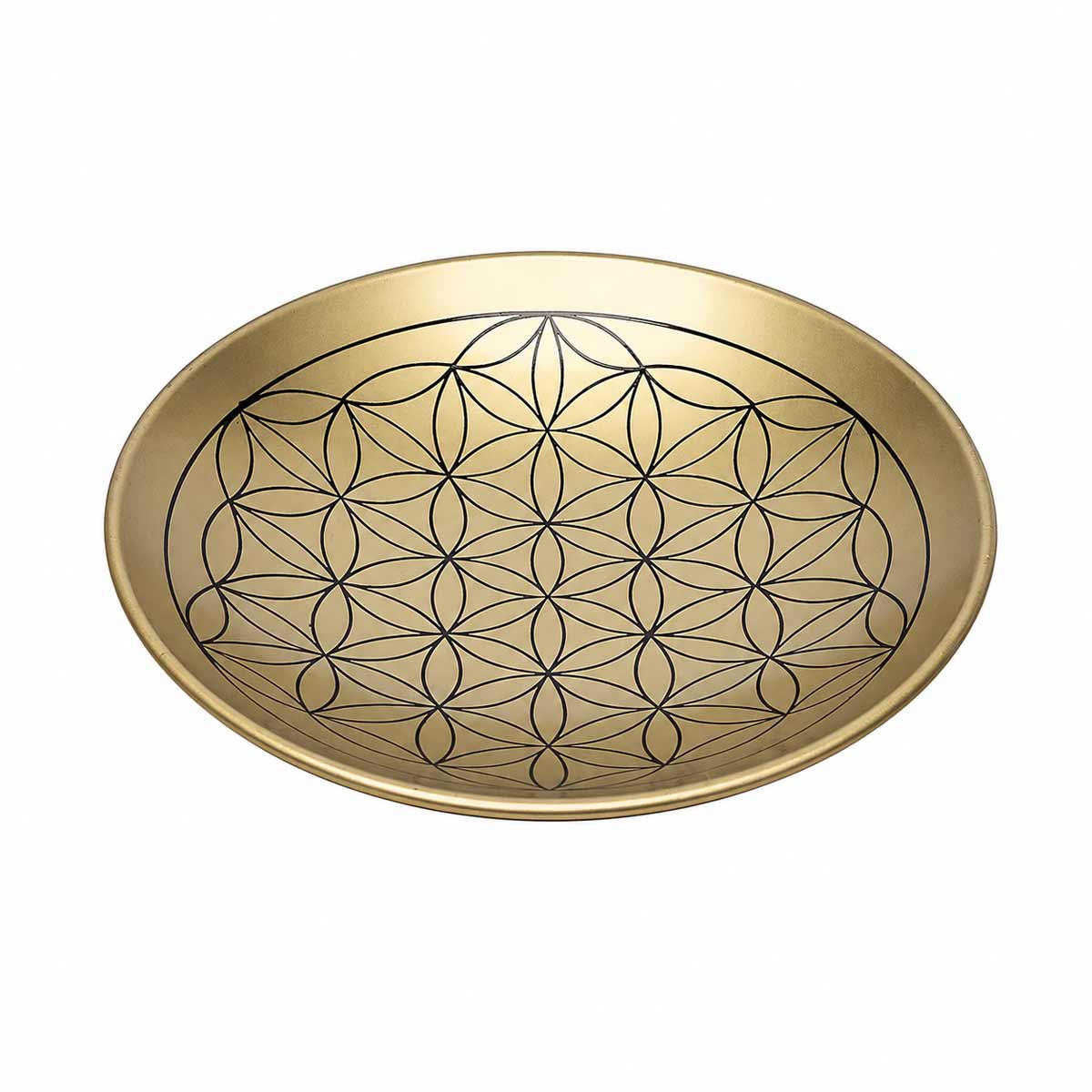 Assiette fleur de vie en laiton 15 cm