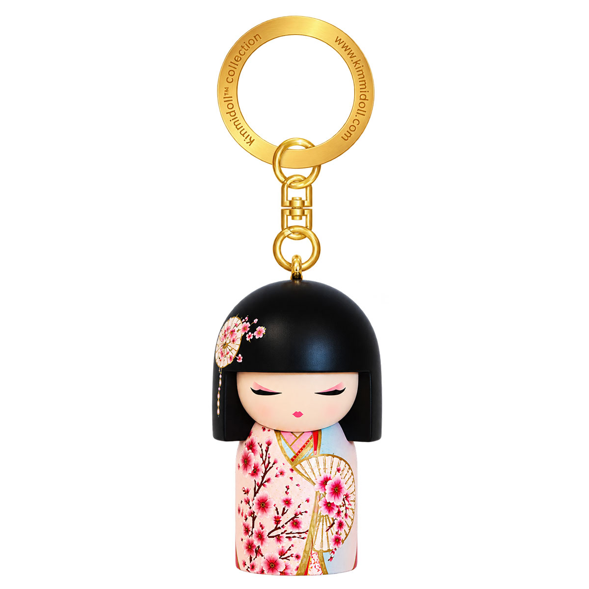 Porte-cl�s Kimmidoll Sakura clart� et fleurs de cerisier