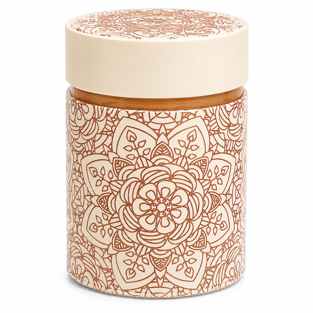 Bo�te � th� Mandala cr�me et terracotta 500 g