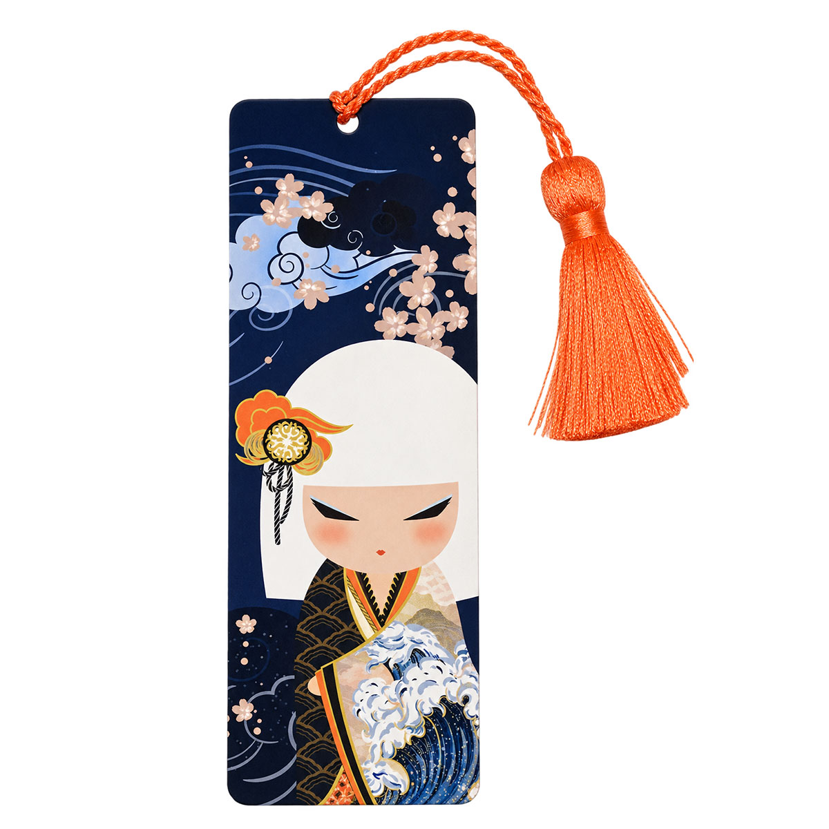 Marque-page Kimmidoll Minami avec pompon orange