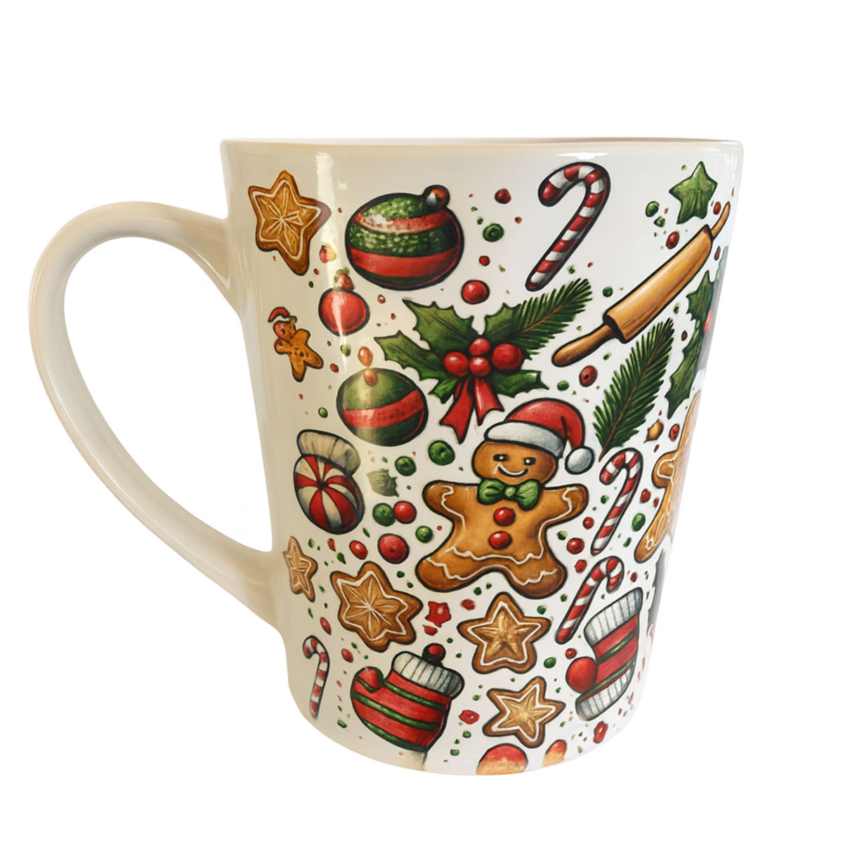 Mug conique pain dpices de Nol en cramique 320 ml