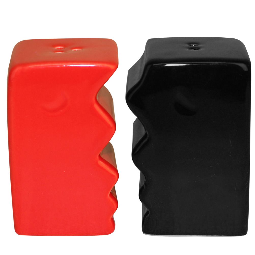Salire et poivrire Cubisme rouge et noir