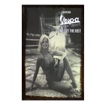 Grande Plaque mtal de collection Vespa Pin-up