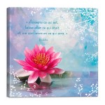 Cadre citation Bouddha zen Accepte 40 x 40 cm