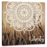 Cadre en toile Boho Indien 40 x 40 cm - Liberty