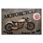 Cadre m�tal en relief Motorcycle 80 x 58 cm