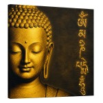 Cadre en toile Bouddha dor� 40 x 40 cm