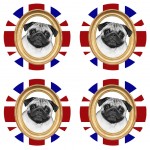 Sous verre London Union Jack Carlin By Cbkreation - lot de 4