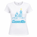 T-shirt Femme Marseille Blanc � Taille S