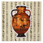 Cadre Egypte Vase Hi�roglyphes en toile 40 x 40 cm