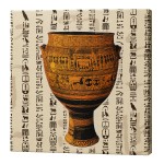 Cadre Egypte Vase Hi�roglyphes en toile 40 x 40 cm