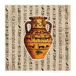 Cadre Egypte Vase Hi�roglyphes en toile 40 x 40 cm