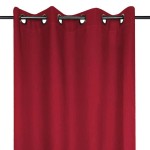 Rideau Tamisant Nelson  illets Rouge  135 x 240 cm