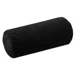 Coussin polochon dhoussable en maille doudou noir