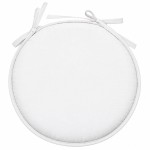 Coussin de chaise Rond Nelson 40 cm - Blanc